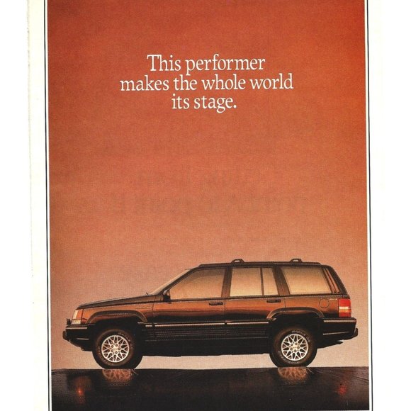 Jeep Grand Cherokee Car Auto 1990s Vintage Print Ad 8 in - Picture 2 of 4
